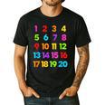 Counting 1-10 Learn To Count Number School Kids Teacher Men's Casual T-Shirt Black