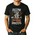 Creepin It Real With My 2nd Grade Monsters Halloween Teacher For Men Women Kids Men's Casual T-Shirt Black Creepin It Real With My 2nd Grade Monsters Halloween Teacher For Men Women Kids Men's Casual T-Shirt Black