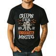 Creepin It Real Kindergarten Monsters Halloween Teacher Men's Casual T-Shirt Black Creepin It Real Kindergarten Monsters Halloween Teacher Men's Casual T-Shirt Black