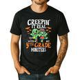 Creepin It Real Monster School 5th Grade Teacher Halloween Men's Casual T-Shirt Black Creepin It Real Monster School 5th Grade Teacher Halloween Men's Casual T-Shirt Black