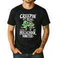 Creepin It Real Monster School Preschool Teacher Halloween Men's Casual T-Shirt Black Creepin It Real Monster School Preschool Teacher Halloween Men's Casual T-Shirt Black
