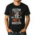 Creepin It Real Pre-K Monsters Halloween Preschool Teacher Men's Casual T-Shirt Black