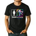 Cute Art Teacher Magical Dabbing Unicorn Artist Men's Casual T-Shirt Black Cute Art Teacher Magical Dabbing Unicorn Artist Men's Casual T-Shirt Black