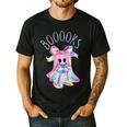 Cute Ghost Book Reading Halloween Teacher Top Girls Women Men's Casual T-Shirt Black