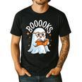 Cute Ghost Reading Book Librarian Teacher Halloween Costume Men's Casual T-Shirt Black