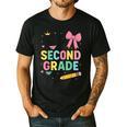 Cute Hello Second Grade Back To School Coquette Teacher Girl Men's Casual T-Shirt Black