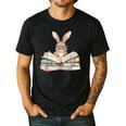 Cute Reading Bunny Glasses Books Bookworm Reader Teacher Men's Casual T-Shirt Black Cute Reading Bunny Glasses Books Bookworm Reader Teacher Men's Casual T-Shirt Black