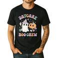 Daycare Boo Crew Groovy Halloween Floral Ghost Kid Teacher Men's Casual T-Shirt Black Daycare Boo Crew Groovy Halloween Floral Ghost Kid Teacher Men's Casual T-Shirt Black
