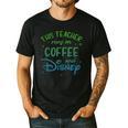 Disney This Teacher Runs On Coffee And Disney Gradient Logo Men's Casual T-Shirt Black Disney This Teacher Runs On Coffee And Disney Gradient Logo Men's Casual T-Shirt Black
