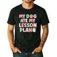 My Dog Ate My Lesson Plan Kindergarten Teacher Dog Lover For Men Women Men's Casual T-Shirt Black