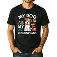 My Dog Ate My Lesson Plan Teacher Back To School Men's Casual T-Shirt Black