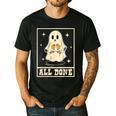 All Done Sign Language Ghost Speech Pathology Teacher Men's Casual T-Shirt Black All Done Sign Language Ghost Speech Pathology Teacher Men's Casual T-Shirt Black