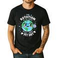 Earth Day Rotation Of The Earth Makes My Day Science Teacher Men's Casual T-Shirt Black