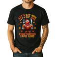 Eat Kids Punctuation Saves Lives Thanksgiving Turkey Teacher Men's Casual T-Shirt Black Eat Kids Punctuation Saves Lives Thanksgiving Turkey Teacher Men's Casual T-Shirt Black