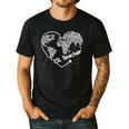 ESL Teacher ESOL Student Cute Heart Shape English Teacher Men's Casual T-Shirt Black