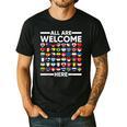 ESL Teacher All Are Welcome Here For Worlds Virtual Teachers Men's Casual T-Shirt Black