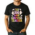 Faboolous COMPUTER TEACHER Costume This Is My Spooky Mom Dad Men's Casual T-Shirt Black