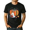 Fall Book Pumpkin Ghost Reading Books Halloween Teacher Men's Casual T-Shirt Black Fall Book Pumpkin Ghost Reading Books Halloween Teacher Men's Casual T-Shirt Black