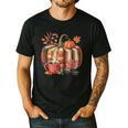 Fall Book Pumpkin Retro Reading Halloween Teacher Men's Casual T-Shirt Black Fall Book Pumpkin Retro Reading Halloween Teacher Men's Casual T-Shirt Black