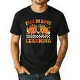 Fall In Love With Learning Autumn Pumpkin Fall Teacher Kids Men's Casual T-Shirt Black Fall In Love With Learning Autumn Pumpkin Fall Teacher Kids Men's Casual T-Shirt Black