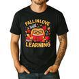 Fall In Love With Learning Pumpkin Thanksgiving Teacher Fall Men's Casual T-Shirt Black Fall In Love With Learning Pumpkin Thanksgiving Teacher Fall Men's Casual T-Shirt Black