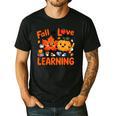 Fall In Love With Learning Thanksgiving Teacher Student Kids Men's Casual T-Shirt Black Fall In Love With Learning Thanksgiving Teacher Student Kids Men's Casual T-Shirt Black