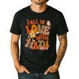 Fall In Love With Science Math Teacher Fall Thanksgiving Men's Casual T-Shirt Black