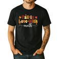 Fall Teacher Fall In Love With Math Math Thanksgiving Men's Casual T-Shirt Black