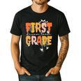 First Grade Dream Retro Team Fall Halloween Spooky Teachers Men's Casual T-Shirt Black