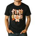 First Grade Fall Floral Coquette Bow Teachers Students Men's Casual T-Shirt Black