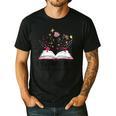 Floral Book a New Chapter Begins Retired Retirement Teacher Men's Casual T-Shirt Black