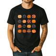 Folk Art Pumpkins Teacher Nurses Admin Witch Halloween Cute Men's Casual T-Shirt Black
