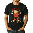 Fun Teacher Happy Fri Yay French Fries Friday Lovers Men's Casual T-Shirt Black