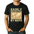 Geography Teacher Easily Distracted By Maps Men's Casual T-Shirt Black Geography Teacher Easily Distracted By Maps Men's Casual T-Shirt Black