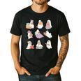 Ghost Book Reading Halloween Books Lover Teacher Kids Men's Casual T-Shirt Black