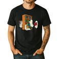 Ghosts Reading Books Teacher Halloween Librarian Boooks Men's Casual T-Shirt Black Ghosts Reading Books Teacher Halloween Librarian Boooks Men's Casual T-Shirt Black