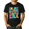 In My Glowing Teacher Era Groovy Colorful Bright Men's Casual T-Shirt Black