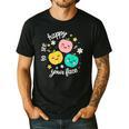 Groovy Happy To See Your Face Teacher School Appreciation Men's Casual T-Shirt Black Groovy Happy To See Your Face Teacher School Appreciation Men's Casual T-Shirt Black