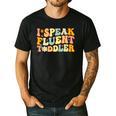Groovy I Speak Fluent Toddler Daycare Provider Teacher Men's Casual T-Shirt Black