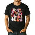 Groovy In My Spooky Teacher Era Halloween Party Boo Men's Casual T-Shirt Black