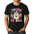 Groovy Teaching My Boos Teacher Ghost Halloween Teacher Men's Casual T-Shirt Black Groovy Teaching My Boos Teacher Ghost Halloween Teacher Men's Casual T-Shirt Black