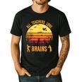 Halloween Costume Teacher Love Brains Zombie Men's Casual T-Shirt Black Halloween Costume Teacher Love Brains Zombie Men's Casual T-Shirt Black