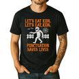 Halloween Lets Eat Kids Punctuation Teacher Men's Casual T-Shirt Black