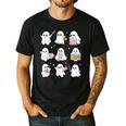 Halloween Ghost Speech Therapy SLP Fall Teacher Tee Men's Casual T-Shirt Black
