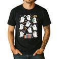 Halloween Math Teacher Ghost Math Teacher Spooky Halloween Men's Casual T-Shirt Black Halloween Math Teacher Ghost Math Teacher Spooky Halloween Men's Casual T-Shirt Black