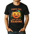 Halloween Teacher Librarian Pumpkin Reading Books Men Women Kids Men's Casual T-Shirt Black Halloween Teacher Librarian Pumpkin Reading Books Men Women Kids Men's Casual T-Shirt Black