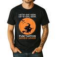 Halloween Teacher Witch Lets Eat Kids Punctuation Men's Casual T-Shirt Black Halloween Teacher Witch Lets Eat Kids Punctuation Men's Casual T-Shirt Black