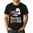 Halloween Teacher Women Cute Reading Ghost Read More Books Men's Casual T-Shirt Black Halloween Teacher Women Cute Reading Ghost Read More Books Men's Casual T-Shirt Black