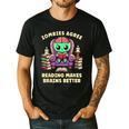 Halloween Teacher Zombie Reading Is Good For Brains Men's Casual T-Shirt Black Halloween Teacher Zombie Reading Is Good For Brains Men's Casual T-Shirt Black