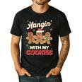 Hangin With My Cookies Gingerbread Man Xmas Teacher Men's Casual T-Shirt Black Hangin With My Cookies Gingerbread Man Xmas Teacher Men's Casual T-Shirt Black